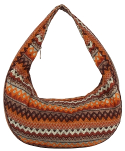 Aztec Pattern Hobo Shoulder Bag JYE-0463 MULTI 4